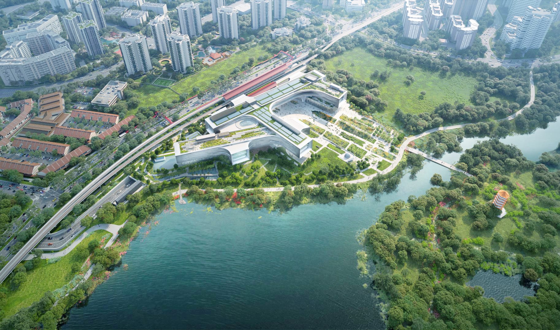 A bird's eye view of the new Science Centre.